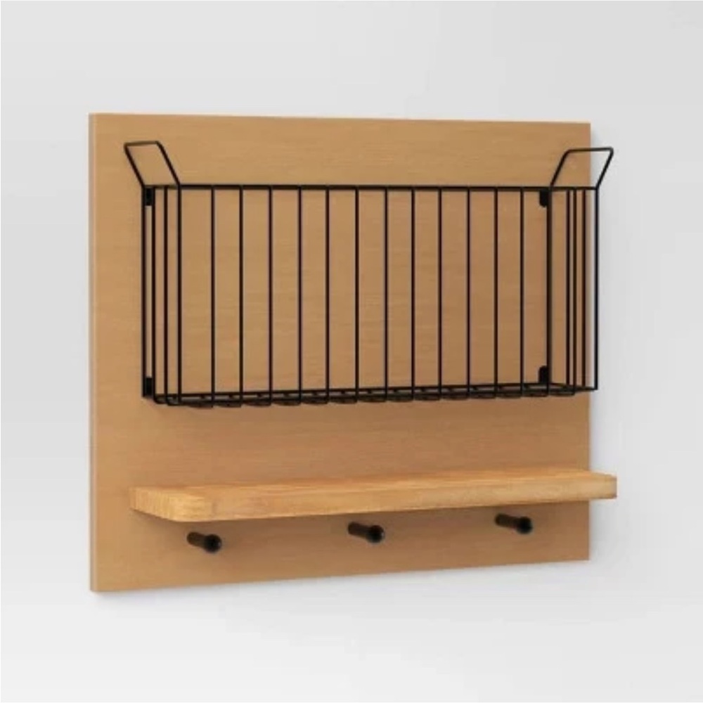 17"x14" Wall Organizer Brown/Black - Threshold - Picture 3 of 7
